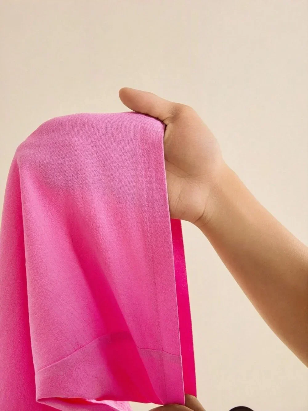 Hot Pink Casual Women's Washed Low Waist Straight Pants - Picture 6 of 6